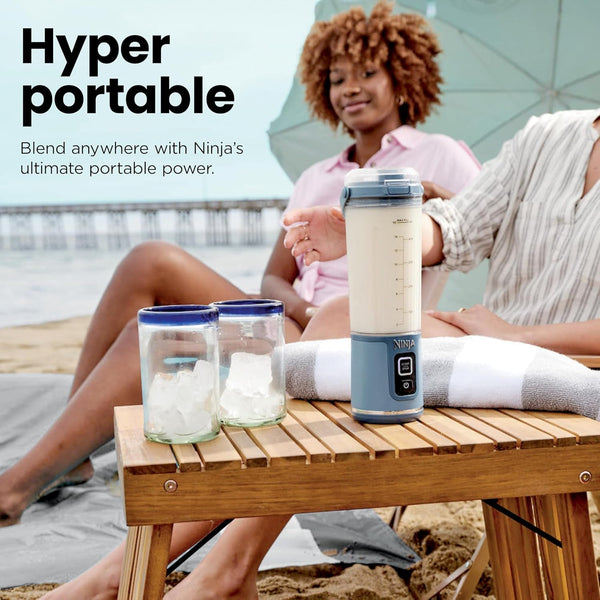 Ninja BC151NV Blast Portable Blender, Cordless, 18Oz. Vessel, Personal Blender-For Shakes & Smoothies, BPA Free, Leakproof-Lid & Sip Spout, USB-C Rechargeable, Dishwasher Safe Parts, Denim Blue | USB-C Rechargeable, Cordless Blending Anywhere. Blastblade Crushes Ice & Frozen Fruit. Leakproof Sip Lid, Dishwasher Safe.7