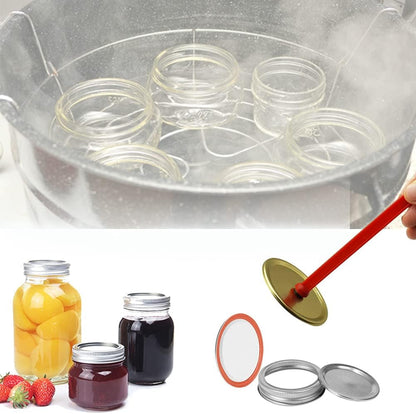 4 Pack Lid Lifter Magnetic Lid Lifter Canning Lid Lifter Canning Supplies Lid Wand Canning Lid Magnetic Lifter Canning Kit Canning Tools for Pots Home Canning of Preserving Fruits and Vegetables, Red5