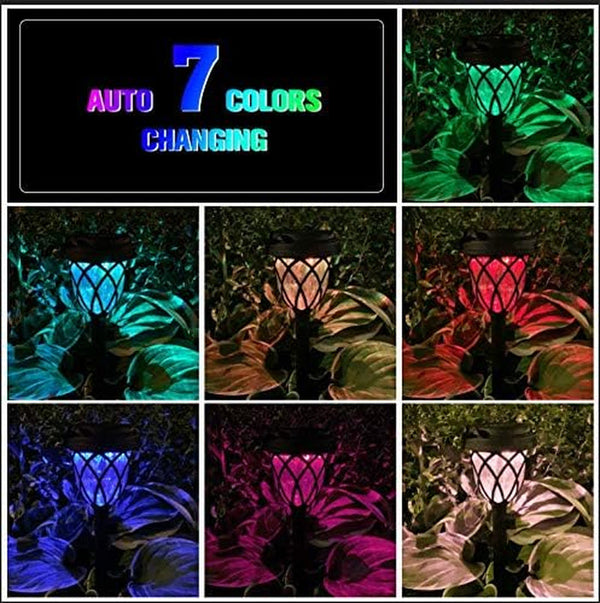 10 Pack Color Changing Solar Lights Outdoor Decorative for Garden Pathway Walkway, Solar Outdoor Decorations for Patio Garden Christmas.2