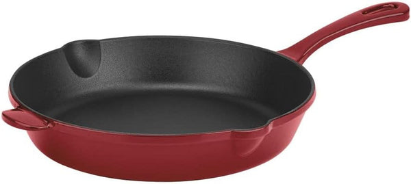 Chef'S Classic Enameled Cast Iron 10-Inch round Fry Pan, Cardinal Red1