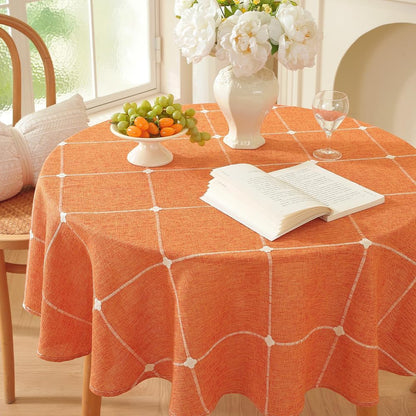 60 Inch round Table Cloth Burnt Orange round Tablecloth Fall7