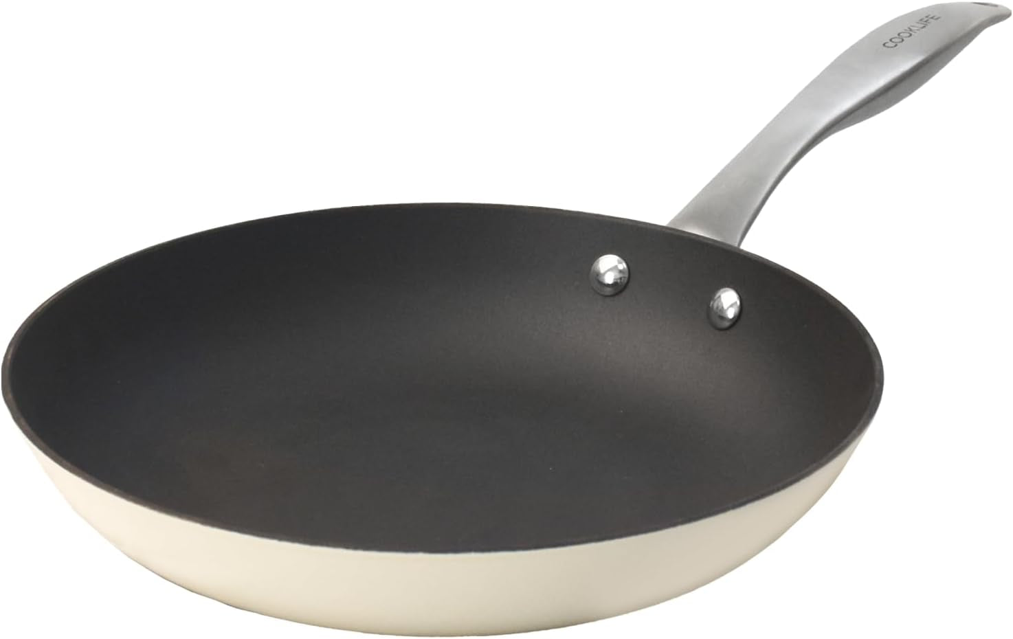 10-25-inch-lightweight-enameled-cast-iron-frying-pan-toxin-free-oven-safe-up-to-500-f-or-on-stovetop-cast-iron-skillet-for-cook-bake-antique-white
