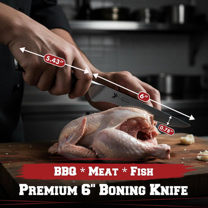 6” Boning Knife for Meat Cutting, Fillet & Deboning2