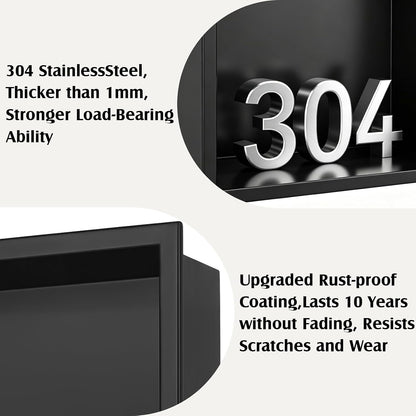 24 X 12''Stainless Steel Shower Niche, Black, No Tile Needed6