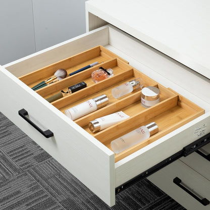 Bamboo Expandable Kitchen Drawer Organizer Silverware Utensil Tray7