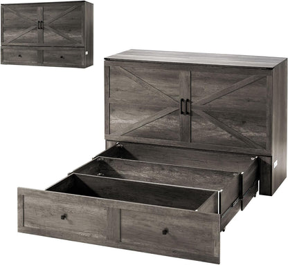 Queen Murphy Bed with Storage & Charging Station9