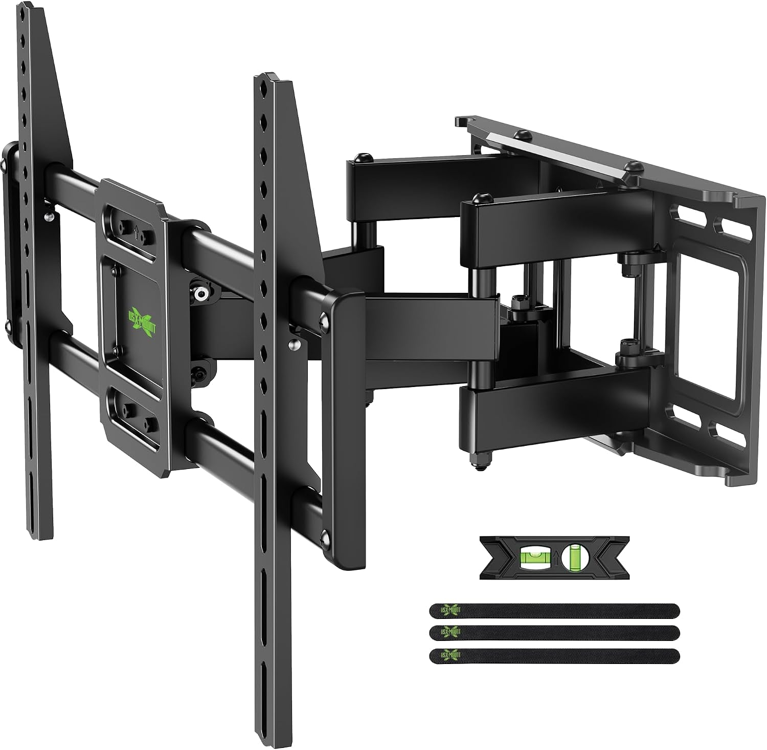 full-motion-tv-wall-mount-for-42-82-inch-tvs-up-to-120lbs-wall-mount-tv-bracket-with-articulating-swivel-tilt-extension-leveling-max-vesa-600x400mm-fits-12-16-wood-stud