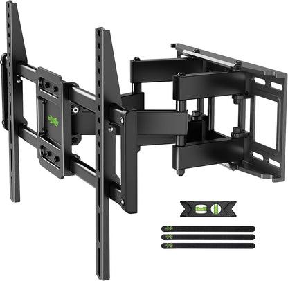 Full Motion TV Wall Mount for 42-82 Inch Tvs up to 120Lbs, Wall Mount TV Bracket with Articulating Swivel Tilt Extension Leveling, Max VESA 600X400Mm Fits 12/16" Wood Stud1