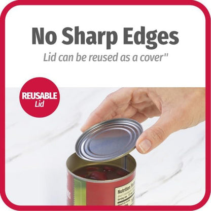 Safe-Cut Can Opener with Easy Turn Knob, Black | Manual Handheld Design with Ergonomic Handle, No Sharp Edges or Food Contact Surfaces, Perfect for Seniors3