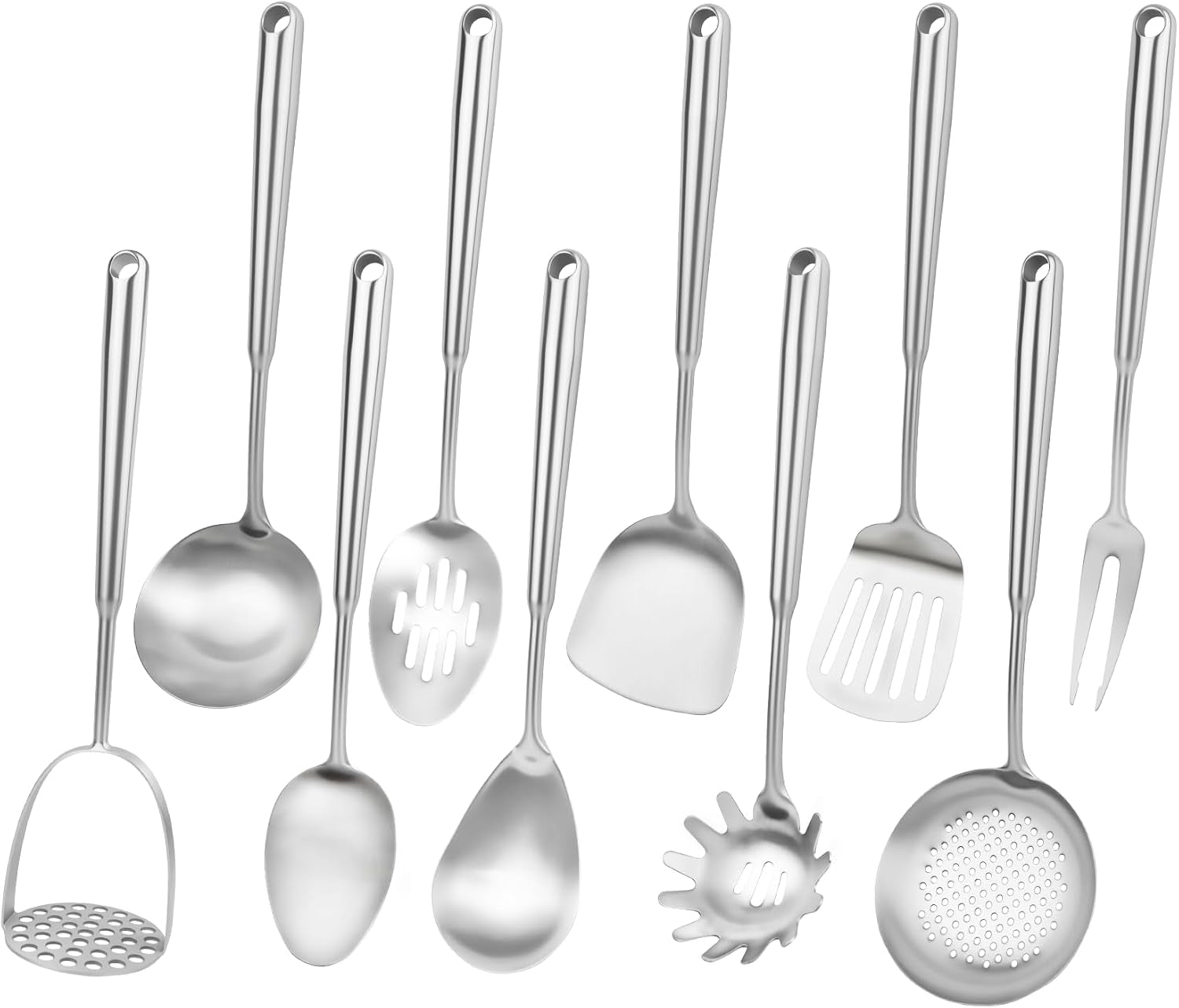 304-stainless-steel-cooking-utensils-set-10pcs-long-metal-kitchen-utensils-set-come-with-spoon-potato-press-spatula-ladle-skimmer-turner-pasta-server