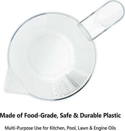 Liquid Measuring Cup with Handle, 48 Oz / 6 Cup / 1500 Ml Plastic Measuring Pitcher, Permanent Laser-Etched Markings, Large Measuring Cup for Kitchen Baking, Cooking & Garden Mixing5