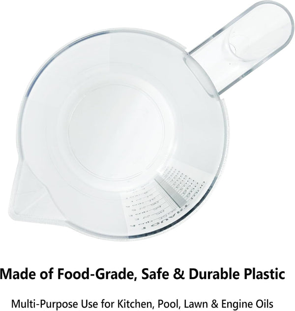 Liquid Measuring Cup with Handle, 48 Oz / 6 Cup / 1500 Ml Plastic Measuring Pitcher, Permanent Laser-Etched Markings, Large Measuring Cup for Kitchen Baking, Cooking & Garden Mixing5