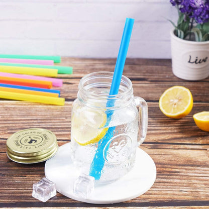 100 Pcs Jumbo Smoothie Straws, Colorful Disposable Wide-Mouth | Large Plastic Straws for Bubble Tea, Milkshakes, Thick Drinks4