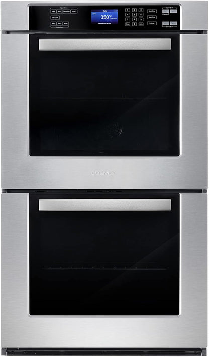 30 In. Haven Coll Double Electric Wall Oven, True Convection, Stainless |  COS-30EDWC Blue Porcelain, Self Clean Function, 7 Oven Functions, Digital Display, Interior Lighting1