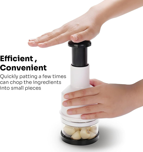 Vegetable Chopper, Manual Food Processor, Hand Push Garlic Onion Cutter, Suitable for Vegetables, Ginger, Fruits, Nuts, Herbs6