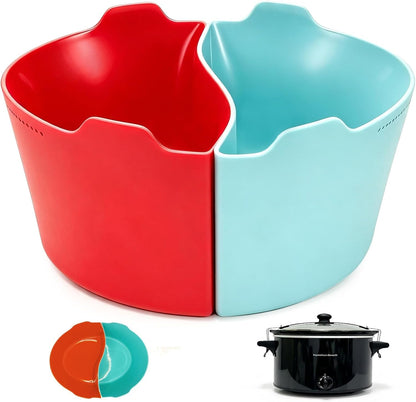 10 Quart Silicone Crock Pot Liners,Slow Cooker Liners, Oval Reusable Crock Pot Divider Insert,Bpa-Free, Dishwasher Safe1