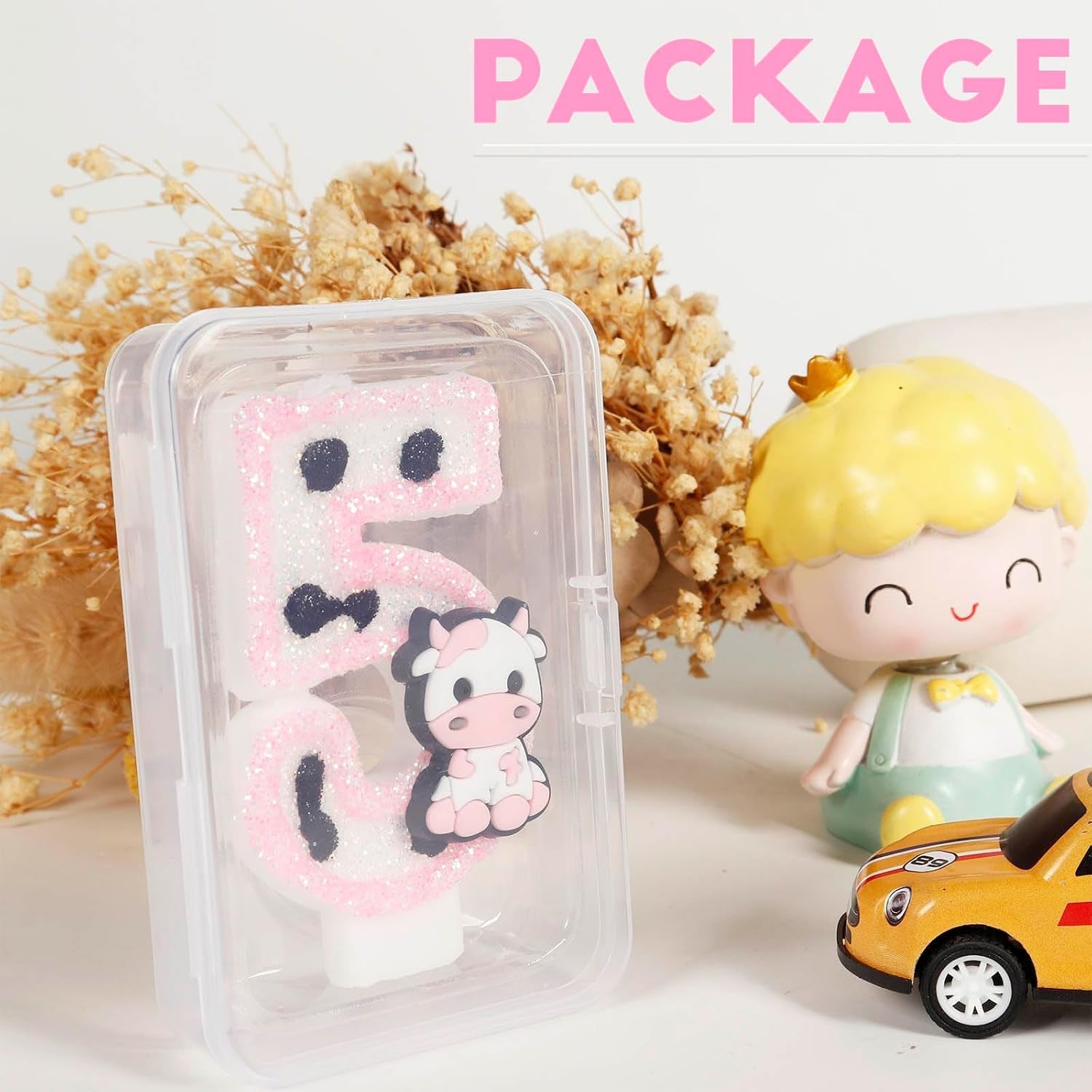 pink-cow-glitter-birthday-candles-number-1-birthday-decorations-holy-cow-im-one-birthday-decorations-number-1-candle-for-cake-cowgirl-theme-number-candle-for-girls-first-1st-birthday-party-decor