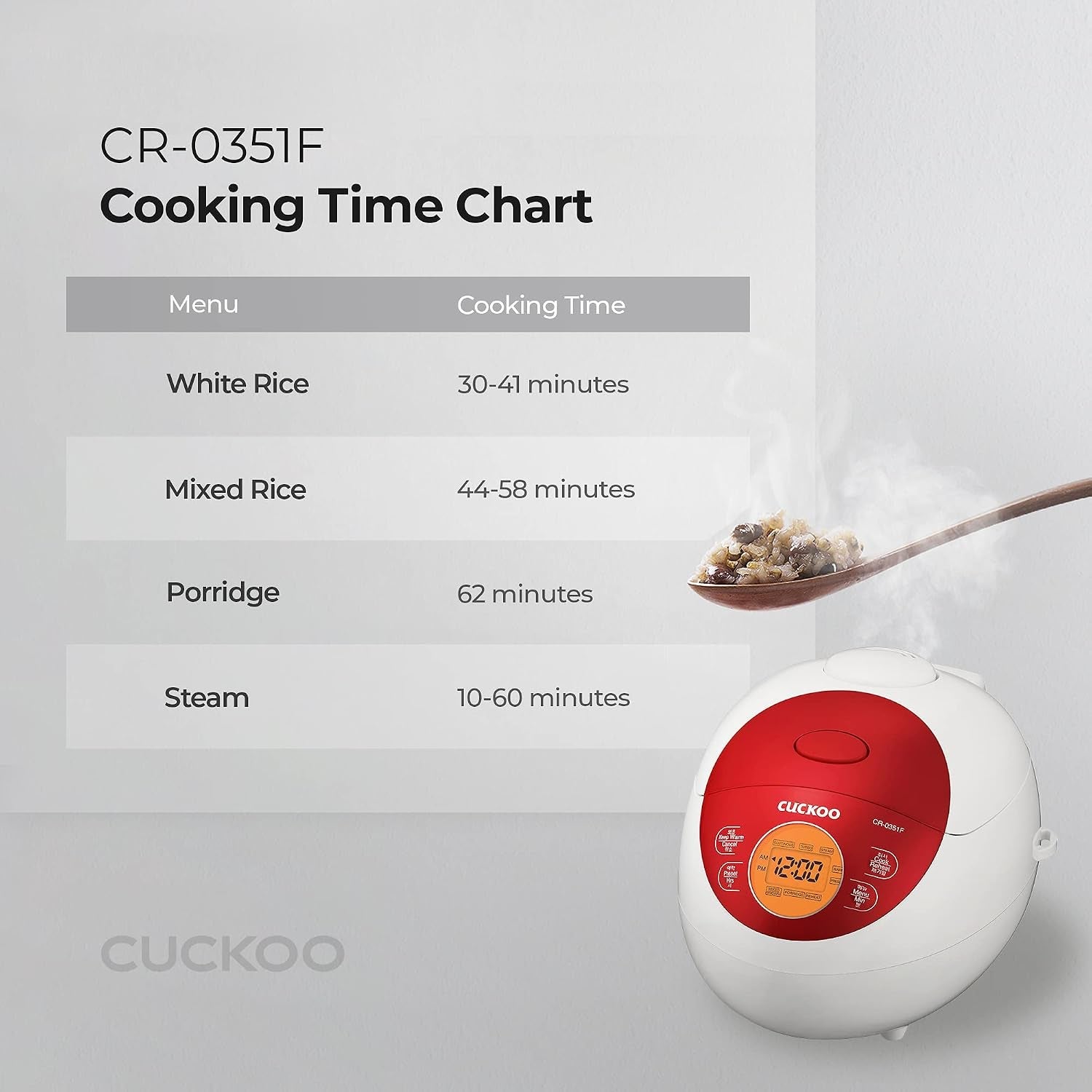 cuckoo-micom-fuzzy-logic-rice-cooker-6-cup-cooked-red-cr-0351fr-small-3-cup-uncooked-capacity-nonstick-inner-pot-5-menus-22-32-minute-turbo-rice-13-hour-preset-timer-made-in-korea