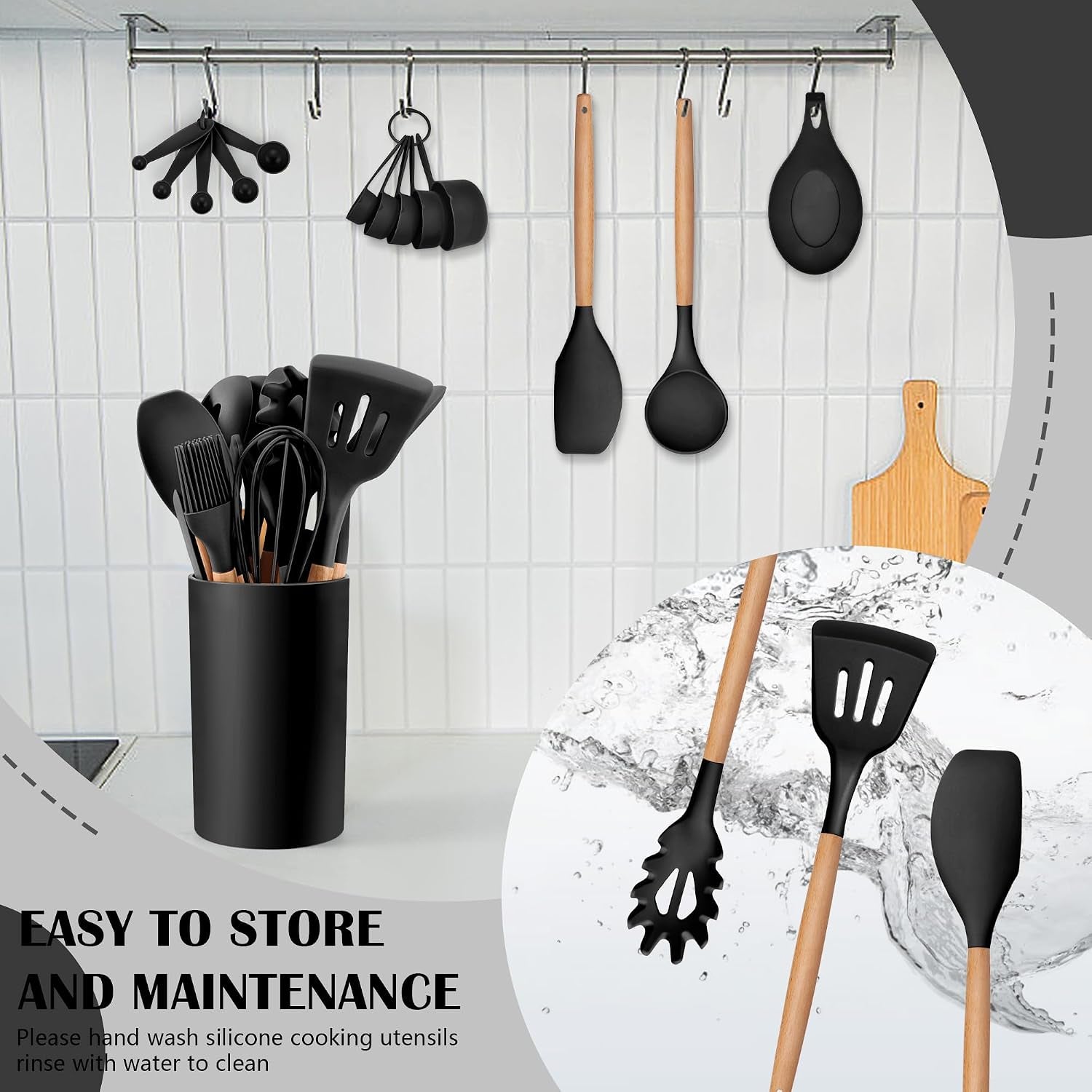 23-piece-silicone-kitchen-utensils-with-holder-black