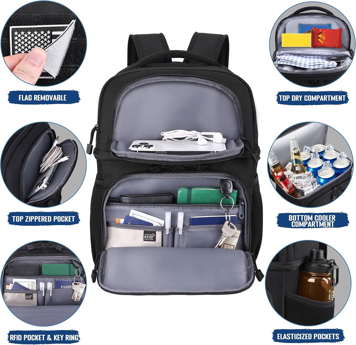 lunch-backpack-for-men-tactical-inspired-double-deck-cooler-backpack-insulated-leakproof-rfid-lunchbox-for-work-black