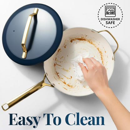4Qt Saute Pan with Lid, 12 Inch Deep Frying Pan | Ceramic Nonstick Coating Made without PTFE/PFOA/PFOS, Stay Cool Handles, Oven and Dishwasher Safe6