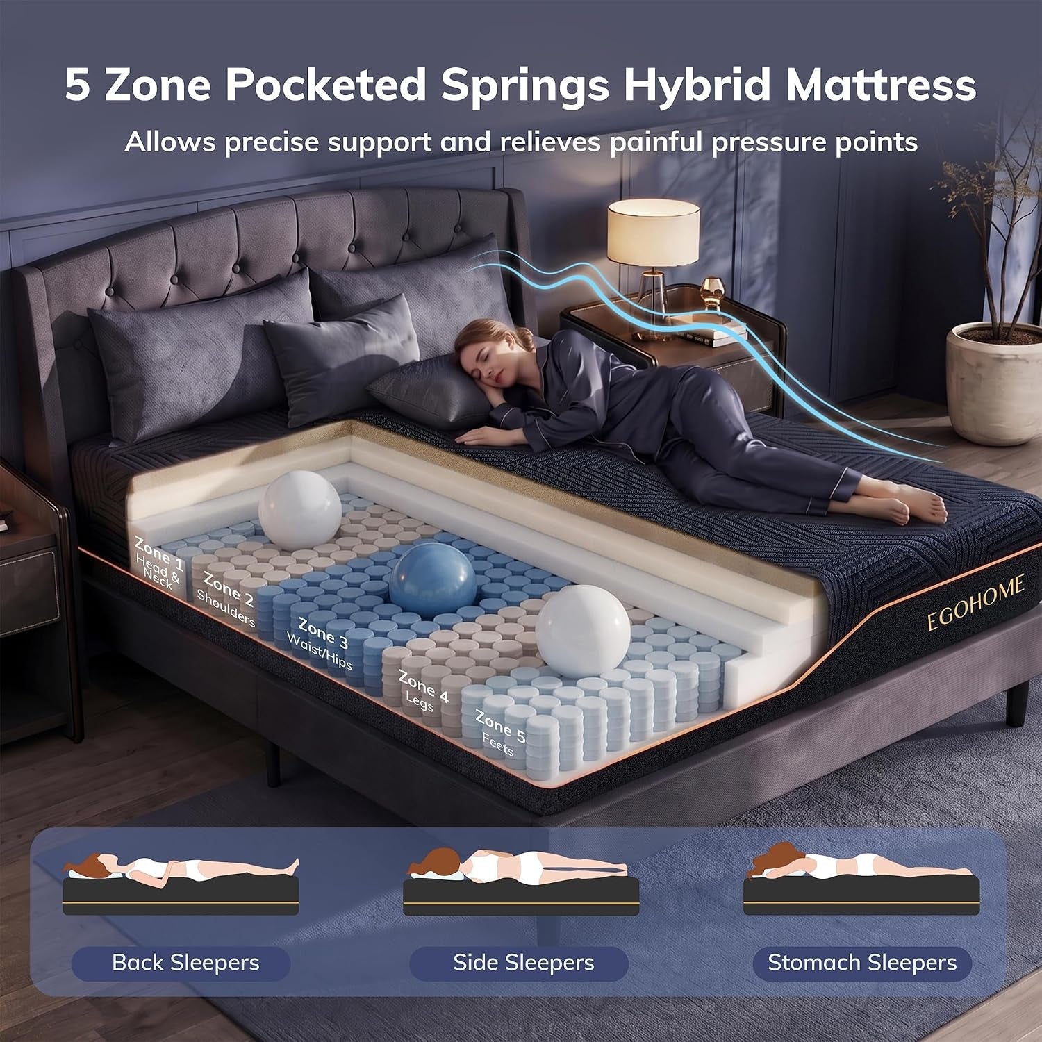 egohome-king-size-12-inch-firm-hybrid-mattress