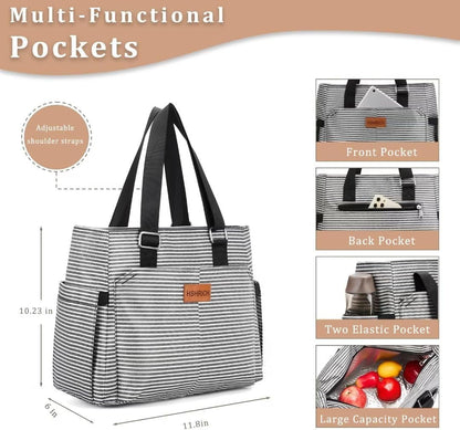 Insulated Lunch Bag Women - Large Tote Lunch Box for Work2