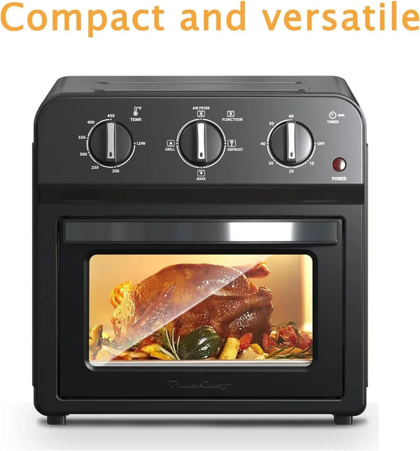 13-Quart Air Fryer Toaster Oven Combo, Family Size 7-In-1 Convection Countertop Oven, 360° Hot Air Circulation for Crispy, Stainless Steel, Adjustable Time & Temp, with Bakeware Set2