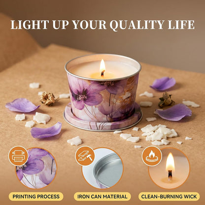 3 Pack Scented Candle Gift Set,Lavender Thyme,Apple Cinnamon & Balsam Cedar,2.2 Oz Each,Soy Wax Tin Candles,Gifts for Women,Mom,Friends,Home Decor4