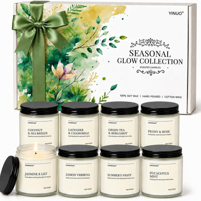 Scented Candles Gift Set for Women, 8 Pack Soy Wax Jar Candles1