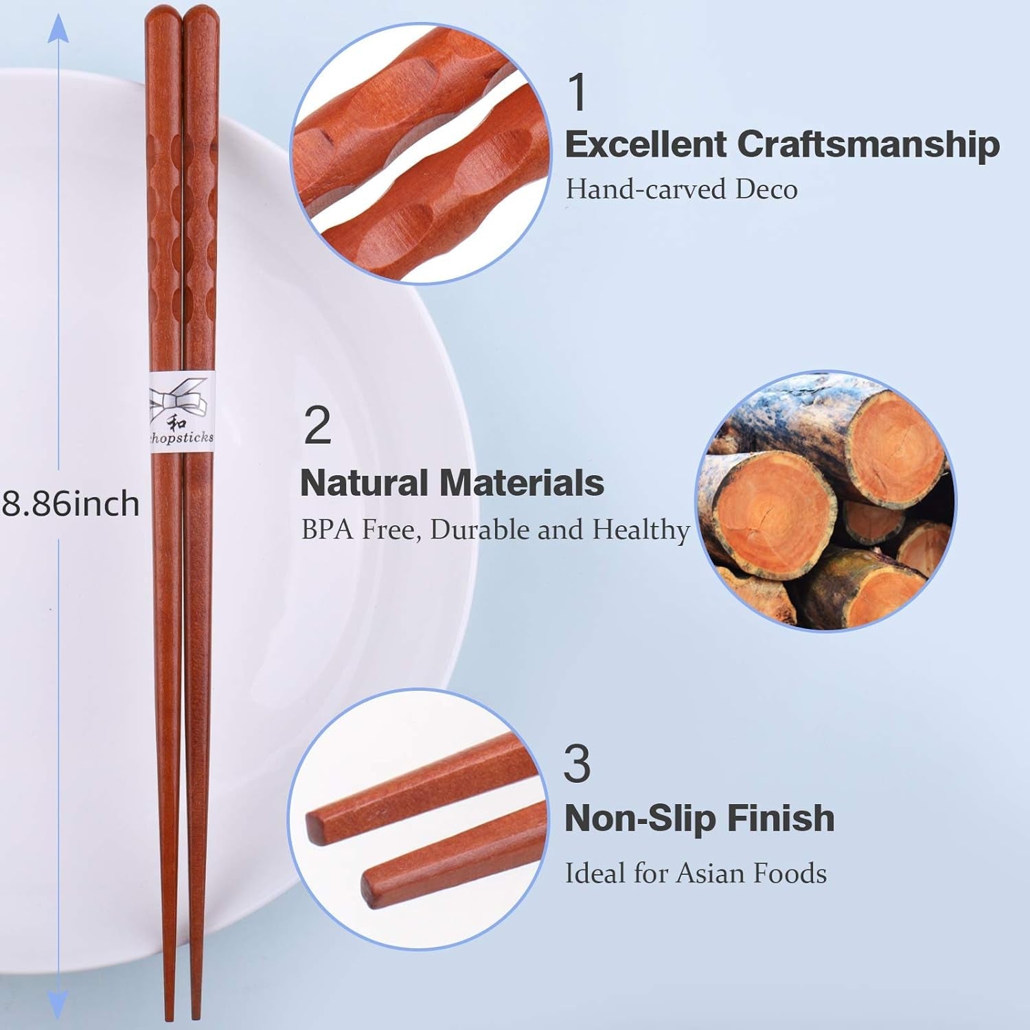 reusable-chopsticks-japanese-natural-wooden-5-pairs-classic-style-lightweight-hand-carved-safe-chop-sticks-8-8-inch-22-5cm-gift-set-japanese-natural-wood-no-slip-hand-carved-lightweight-easy-use-food-safe-multicolor-5-pairs-perfect-gift-box