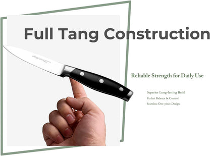 3.5 Inch Paring Knife, Sharp Forged German Stainless Steel Kitchen Knife, Full Tang Small Fruit Knife with Ergonomic Handle, Premium Classic Series with Elegant Gift Box2