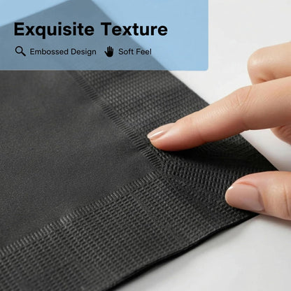 400 Count Black Cocktail Napkins, 4.75X4.75 Inch 2-Ply Fsc-Certified Napkins, Bulk Beverage Napkins for Dinner Wedding Bar Party and Daily Use5