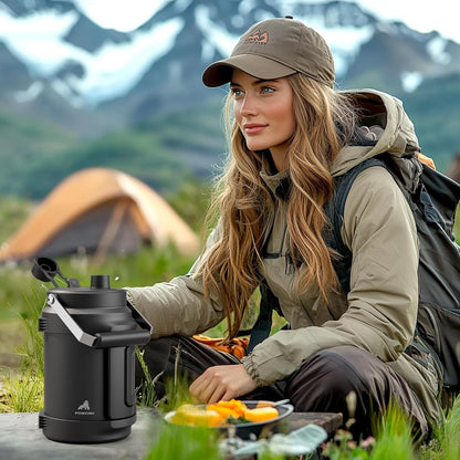 1 Gallon Insulated Water Bottle for Travel: 2-In-1 Straw Spout Lid, Dual Handle, Leakproof, Keep Cold 48H, 128Oz Stainless Steel Water Jug for Gym, Biking, Road Trip, Work, Home, Picnic (Midnight)8
