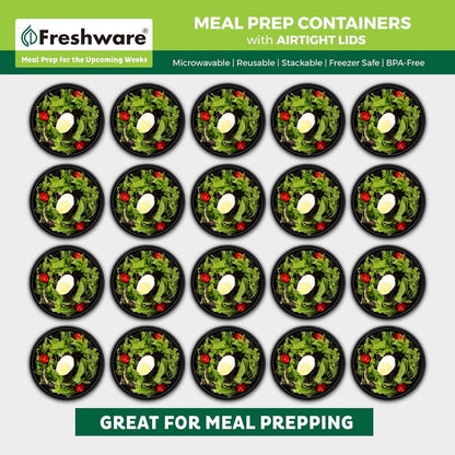 Meal Prep Bowl Containers [30 Pack] Plastic Bowls with Lids for Soup and Salad, Food Storage Bento Box, BPA Free, Stackable, Lunch Boxes, Microwave/Dishwasher/Freezer Safe (28 Oz)3