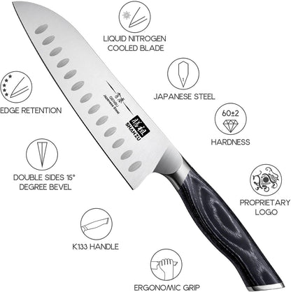 7 Inch Japanese Chef Knife, Professional Kitchen Knives4