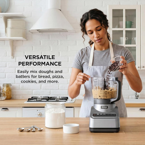 Ninja Professional plus Food Processor 850-Watts with Auto-Iq Preset Programs Chop Puree Dough Slice Shred with a 9-Cup Capacity and a Silver Stainless Finish (BN600C) - Canadian Version4
