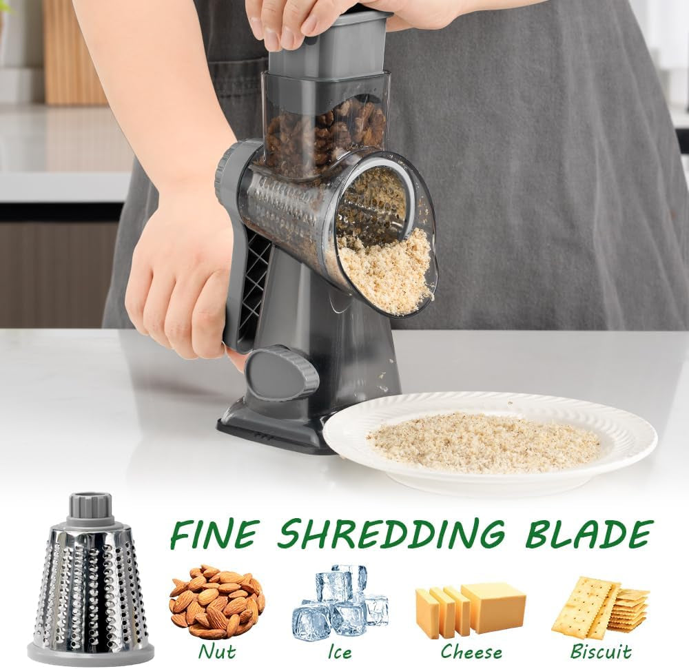 cheese-grater-hand-crank-rotary-vegetables-shredder-with-handle-3-in-1-graters-interchangeable-blades-non-slip-base-multifunctional-slicer