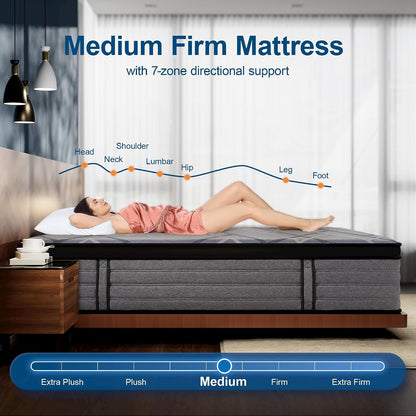 Medium Firm Hybrid Mattress - 14 Inch Queen Size Mattress4