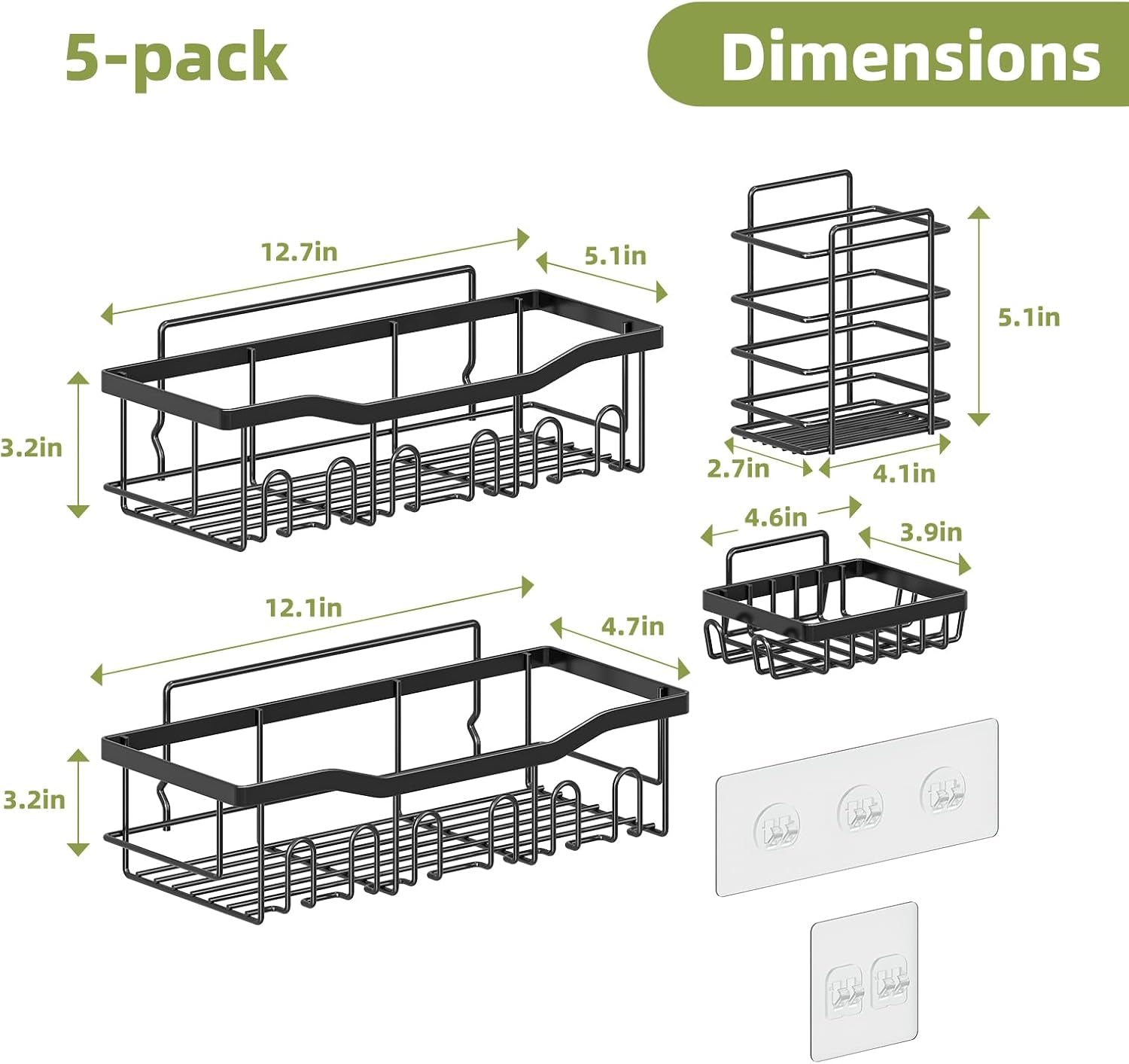 shower-caddy-5-pack-stainless-steel-shower-shelves
