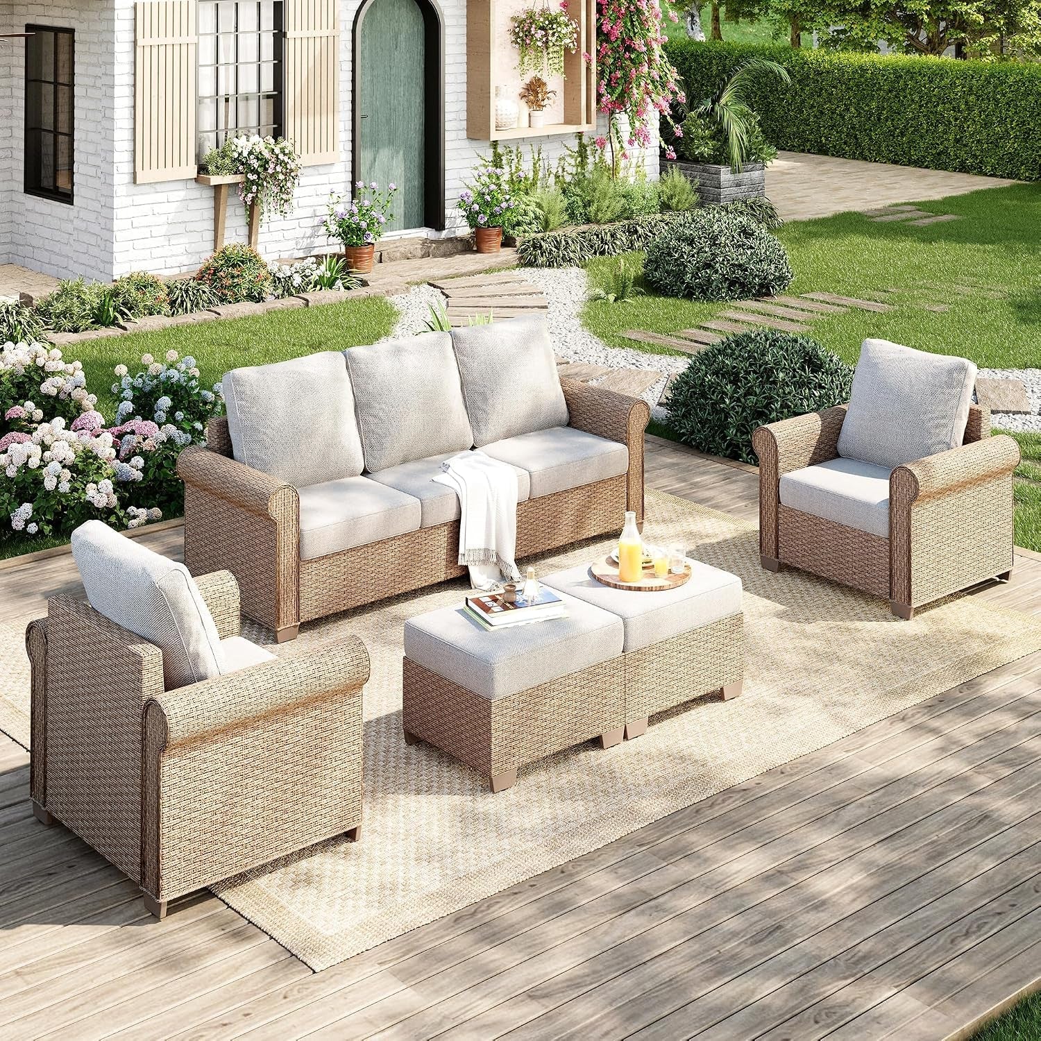 5-piece-wicker-patio-conversation-set-beige