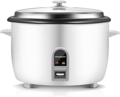 Commercial Rice Cooker, Large Capacity 30-Cup (Uncooked), 60-Cup (Cooked) with One Touch Operation and 12-Hour Keep Warm, Easy to Use and Clean, 1600W, White1