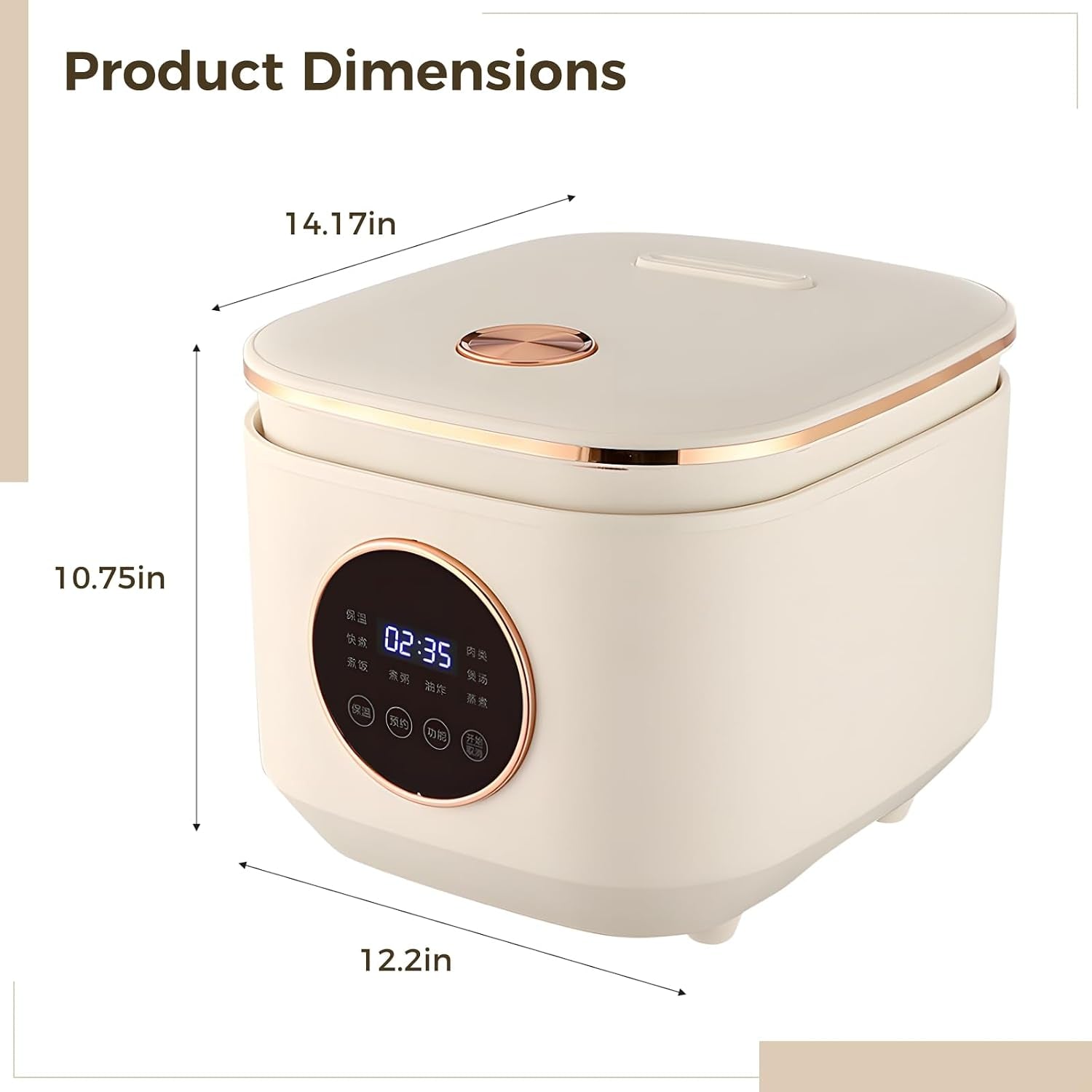 2l-smart-rice-cooker-low-carb-rice-cooker-for-small-homes-timer-keep-warm-non-stick-6-people-white-with-gold-trim