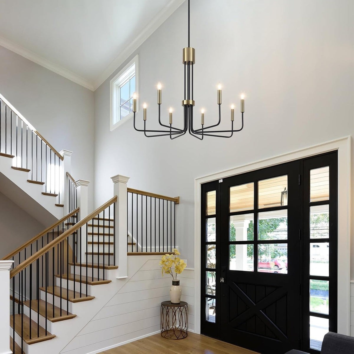 black-and-gold-chandelier-8-light-modern-chandeliers-ceiling-lights