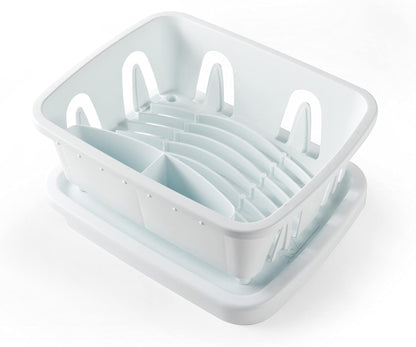 RV Mini Dish Drainer & Tray - Features a Sloped Drain Tray Design, Heavy-Duty Construction - Ideal for Small Spaces, Apartments, Boats, and More -9.5"L X 11.7"W X 4.75"H - White (43511)8