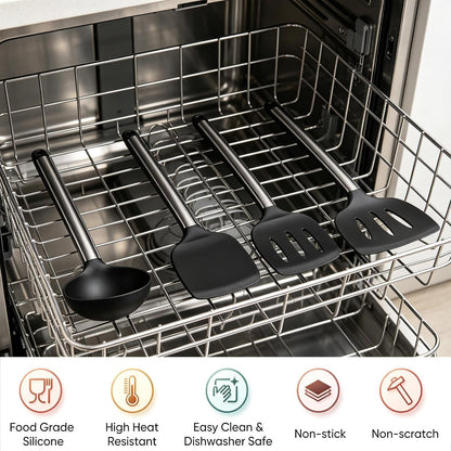 Silicone Kitchen Cooking Utensils Set Heat Resistant,14-Piece7