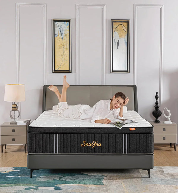 Queen Mattresses,10 Inch Queen Size Mattresses in a Box,Memory Foam Hybrid White & Black Mattress with Provide Support and Improve Sleep,Pressure Relief,Medium Firm3