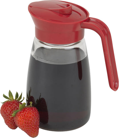 Everyday 12 Oz. Syrup Dispenser – Easy Pour Spout Waffle & Pancake Syrup Dispenser Container, Glass Syrup Bottle for Maple Syrup, Honey, Barbecue Sauce1