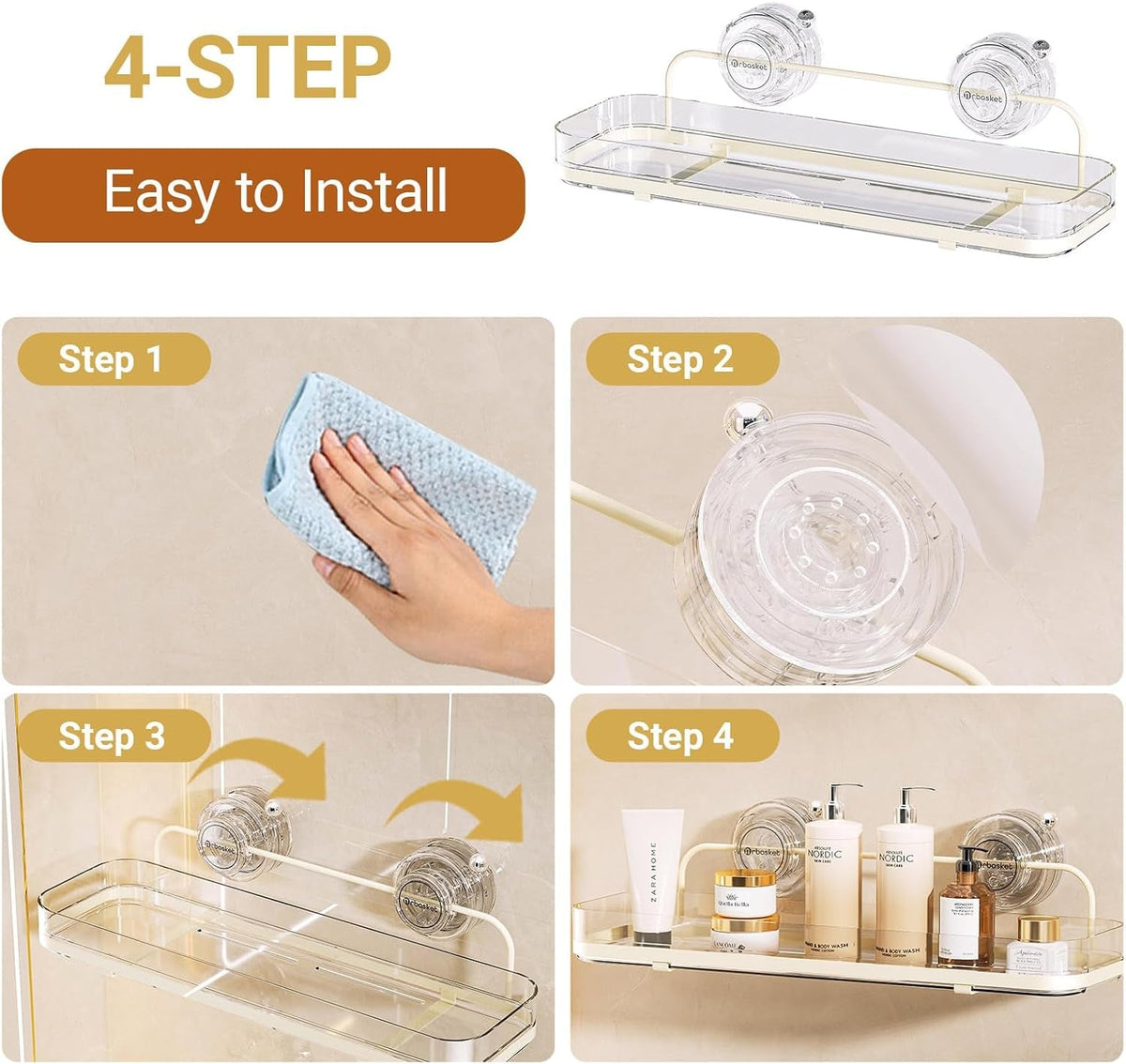suction-cup-shower-caddy-wall-mounted-no-drilling-bathroom-shower-organizers-storage-rack-removable-shelves-for-inside-the-shower-black