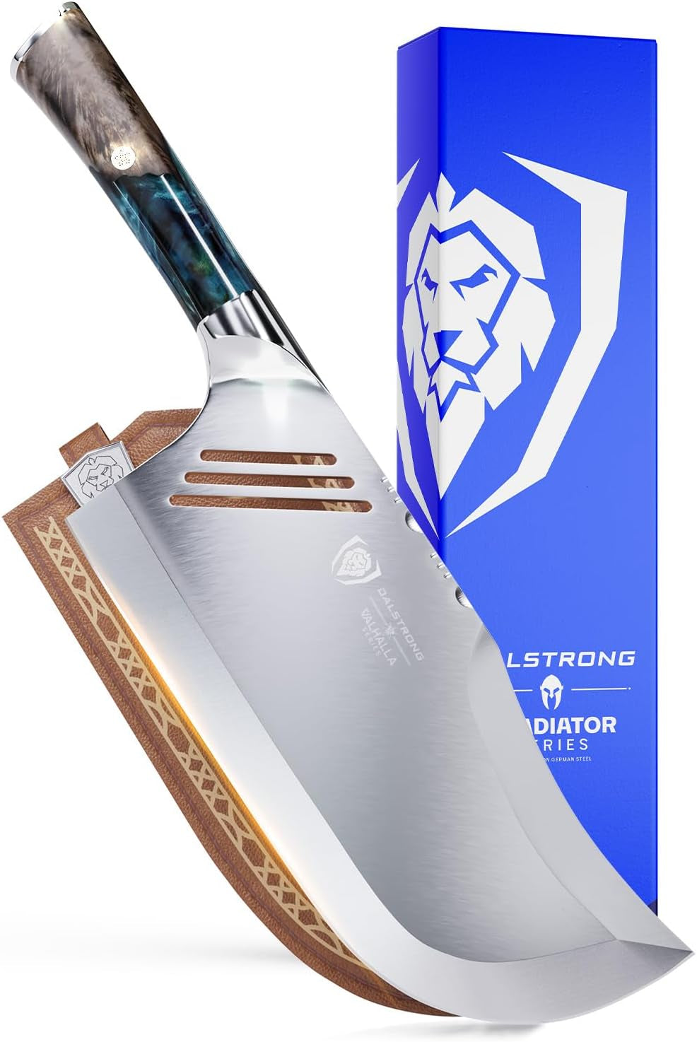 massive-cleaver-knife-9-inch-the-ravager-valhalla-series-7cr17mov-hc-steel-kitchen-knife-celestial-resin-wood-handle-razor-sharp-meat-cutting-knife-w-leather-sheath